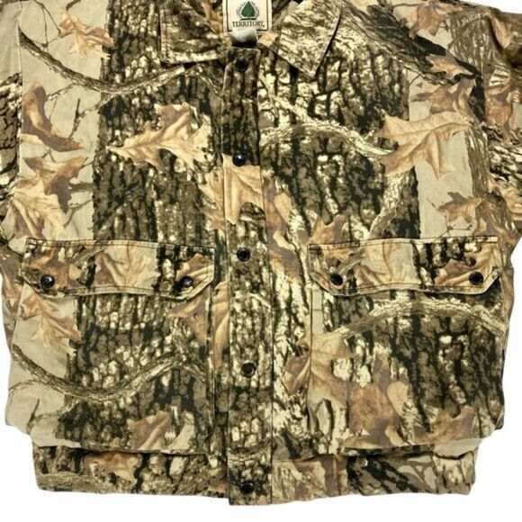 Northwest Territory Parka Jacket Mens Sz L Brown Camo Vintage Hunting Insulated - Picture 4 of 16